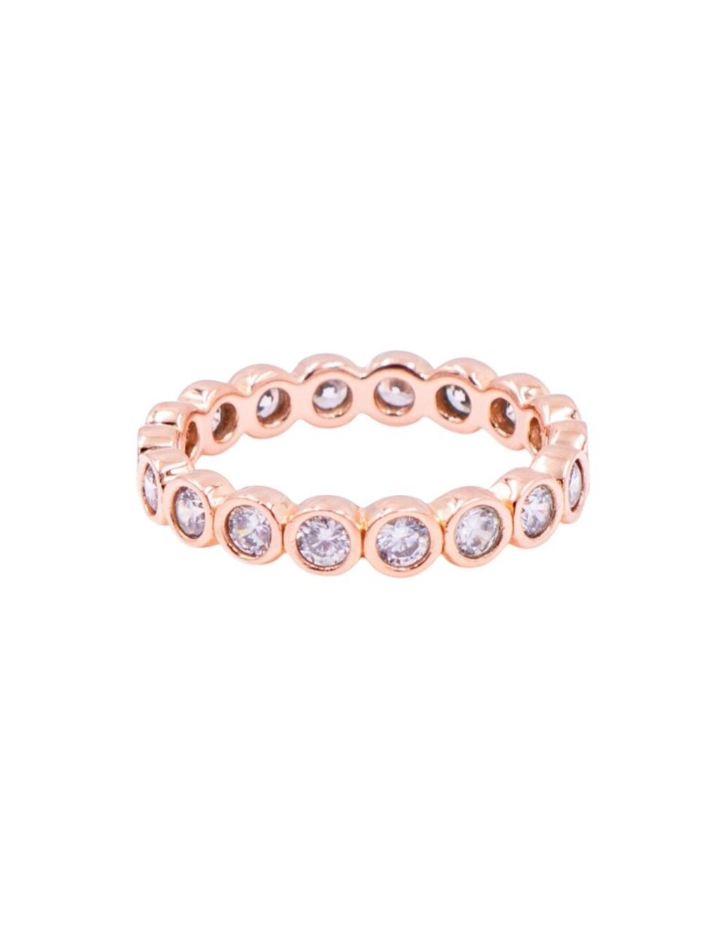 Pandora Rose Retired Alluring Brilliant Clear CZ Eternity Ring Size 6